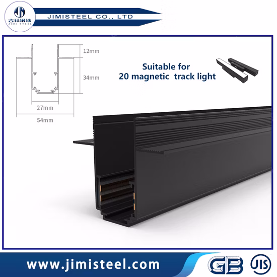 Factory Custom Modern Interior Antideslumbrante Iluminación con zoom Foco de riel ajustable CRI90 Foco de riel regulable Foco COB Luz de riel LED negra