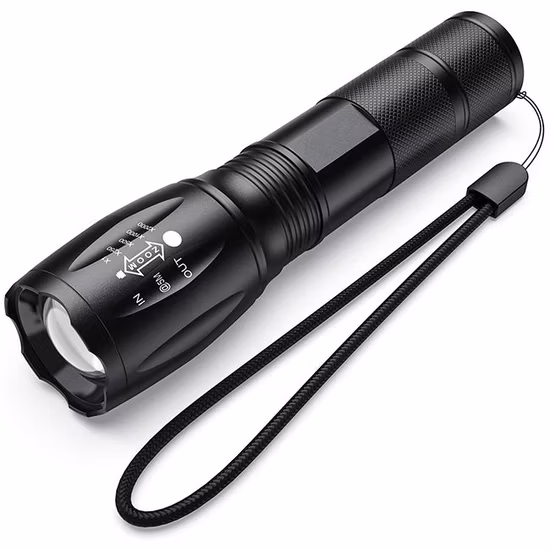 Potente 5W Zoomable Handheld AAA Recargable Impermeable Zoom Antorcha LED Linterna